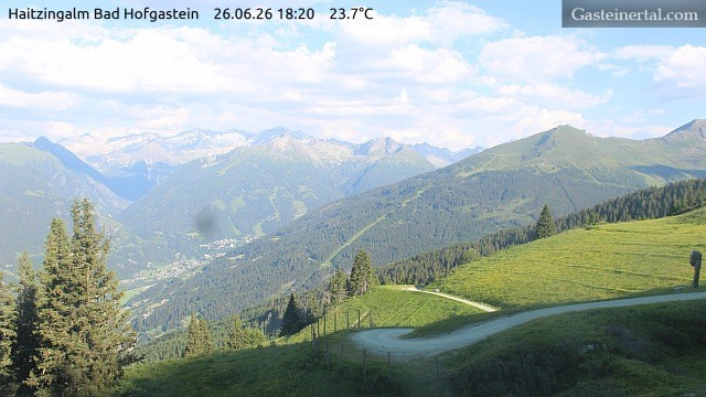 Archiv Foto Webcam Bad Hofgastein: Ausblick Haitzingalm