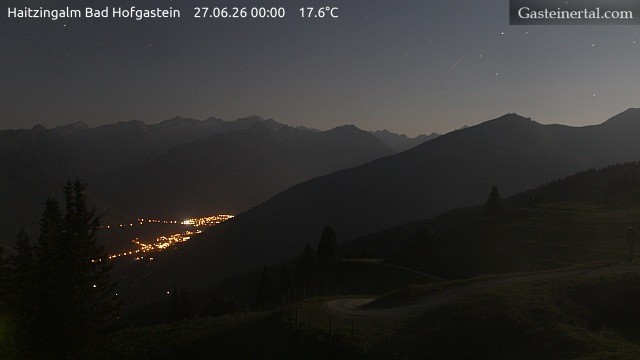 Archiv Foto Webcam Bad Hofgastein: Ausblick Haitzingalm