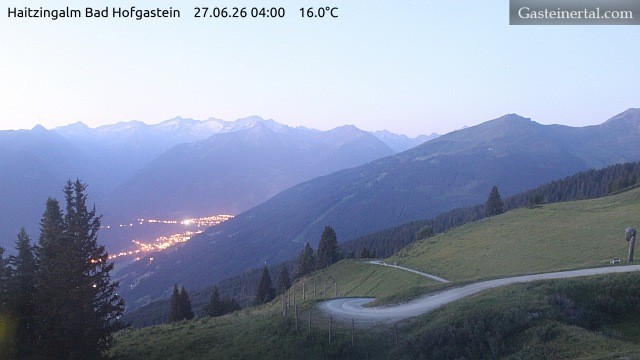 Archiv Foto Webcam Bad Hofgastein: Ausblick Haitzingalm
