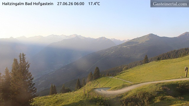 Archiv Foto Webcam Bad Hofgastein: Ausblick Haitzingalm