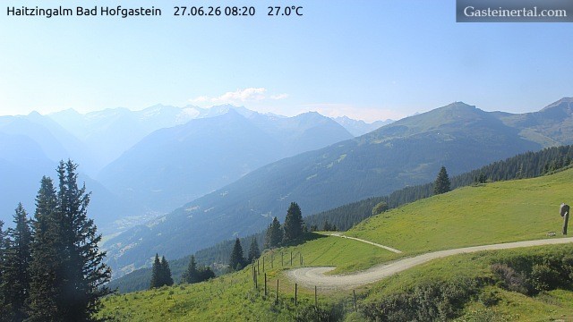 Archiv Foto Webcam Bad Hofgastein: Ausblick Haitzingalm