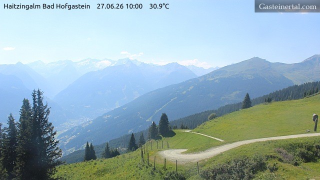 Archiv Foto Webcam Bad Hofgastein: Ausblick Haitzingalm