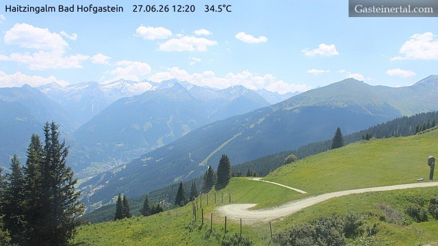 Archiv Foto Webcam Bad Hofgastein: Ausblick Haitzingalm