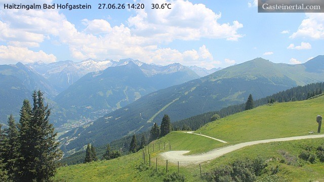 Archiv Foto Webcam Bad Hofgastein: Ausblick Haitzingalm