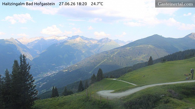 Archiv Foto Webcam Bad Hofgastein: Ausblick Haitzingalm