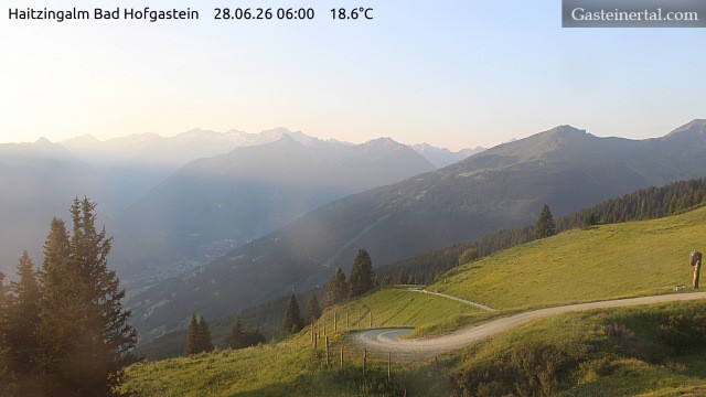 Archiv Foto Webcam Bad Hofgastein: Ausblick Haitzingalm