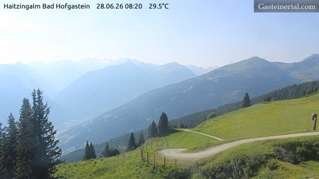 Archiv Foto Webcam Bad Hofgastein: Ausblick Haitzingalm