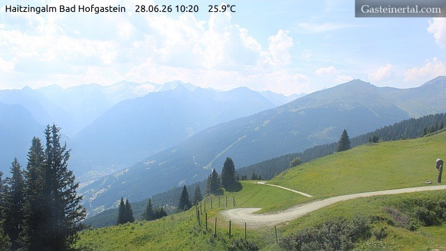 Archiv Foto Webcam Bad Hofgastein: Ausblick Haitzingalm