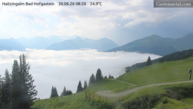 Archiv Foto Webcam Bad Hofgastein: Ausblick Haitzingalm