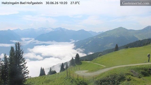 Archiv Foto Webcam Bad Hofgastein: Ausblick Haitzingalm
