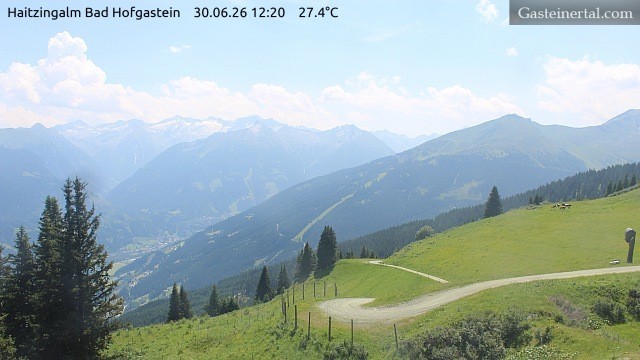 Archiv Foto Webcam Bad Hofgastein: Ausblick Haitzingalm