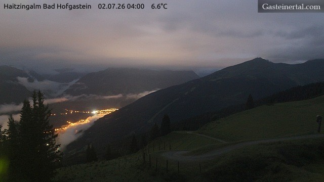 Archiv Foto Webcam Bad Hofgastein: Ausblick Haitzingalm