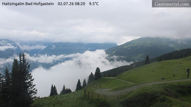 Archiv Foto Webcam Bad Hofgastein: Ausblick Haitzingalm