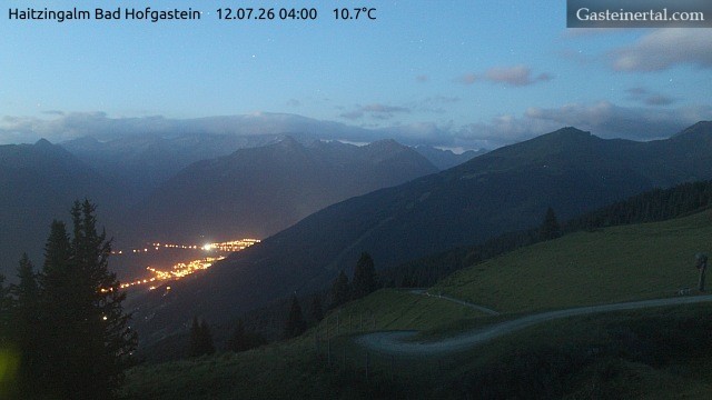 Archiv Foto Webcam Bad Hofgastein: Ausblick Haitzingalm