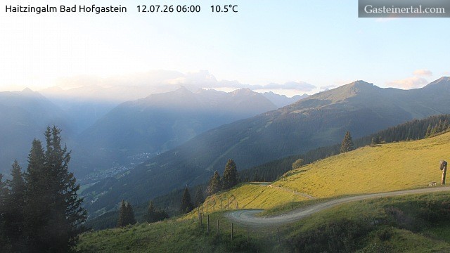 Archiv Foto Webcam Bad Hofgastein: Ausblick Haitzingalm