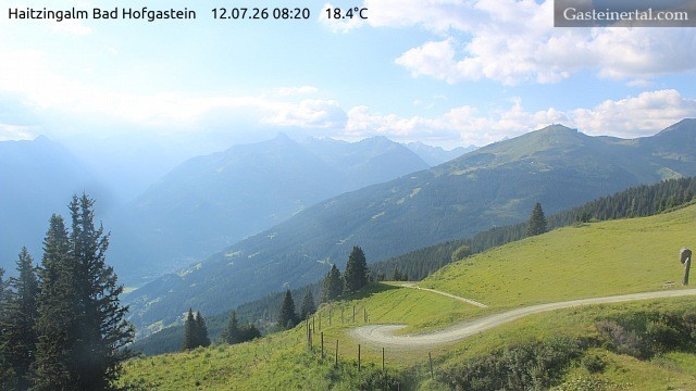 Archiv Foto Webcam Bad Hofgastein: Ausblick Haitzingalm