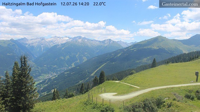 Archiv Foto Webcam Bad Hofgastein: Ausblick Haitzingalm