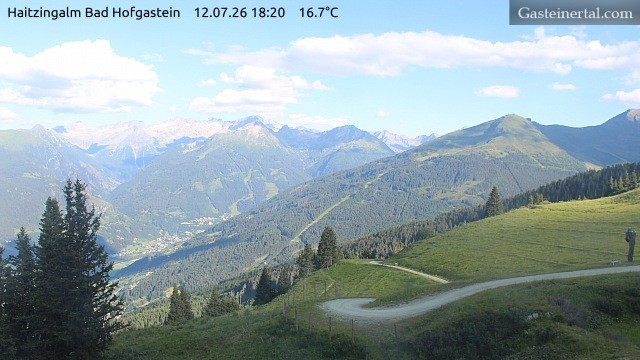 Archiv Foto Webcam Bad Hofgastein: Ausblick Haitzingalm