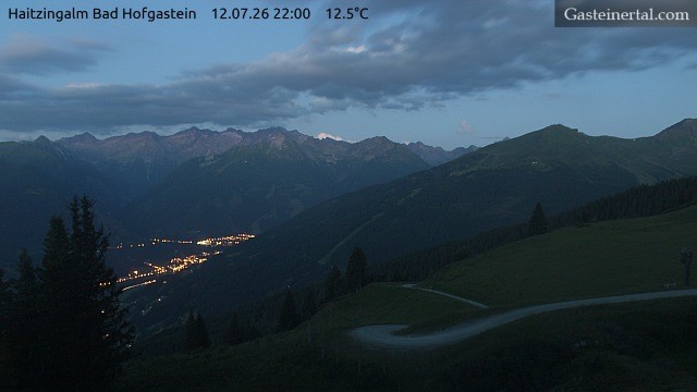 Archiv Foto Webcam Bad Hofgastein: Ausblick Haitzingalm