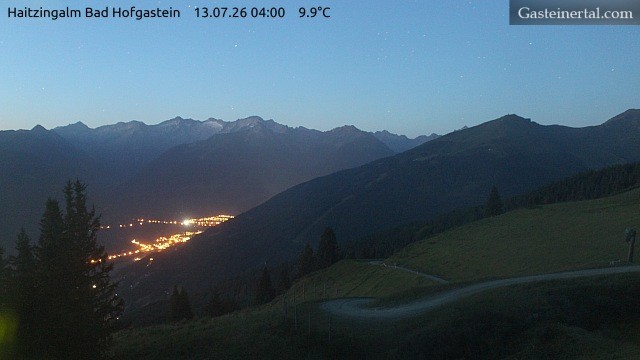 Archiv Foto Webcam Bad Hofgastein: Ausblick Haitzingalm