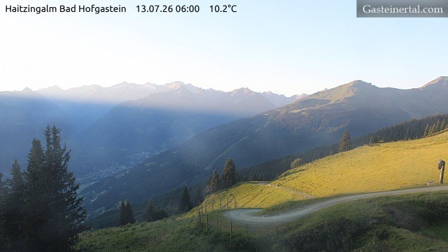 Archiv Foto Webcam Bad Hofgastein: Ausblick Haitzingalm