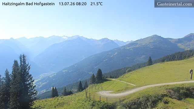 Archiv Foto Webcam Bad Hofgastein: Ausblick Haitzingalm