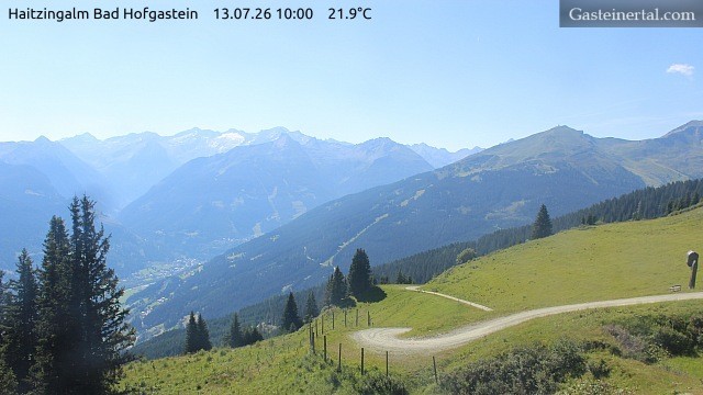 Archiv Foto Webcam Bad Hofgastein: Ausblick Haitzingalm