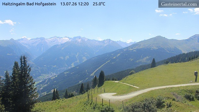 Archiv Foto Webcam Bad Hofgastein: Ausblick Haitzingalm