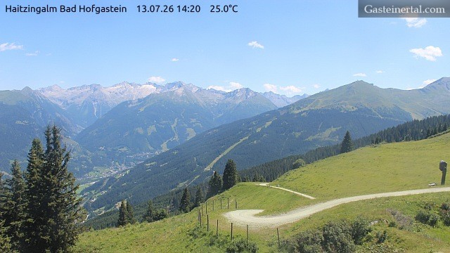 Archiv Foto Webcam Bad Hofgastein: Ausblick Haitzingalm