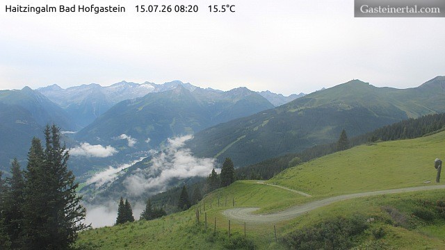 Archiv Foto Webcam Bad Hofgastein: Ausblick Haitzingalm