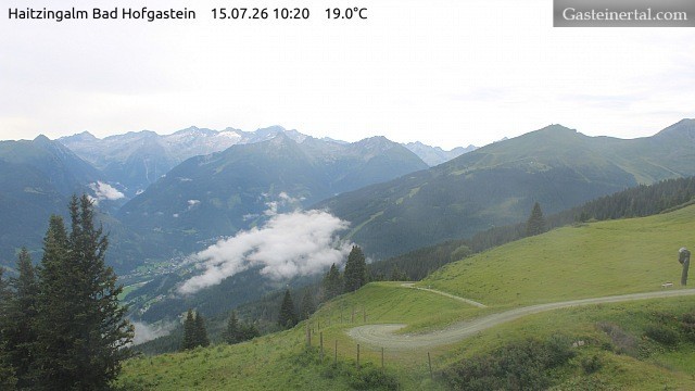 Archiv Foto Webcam Bad Hofgastein: Ausblick Haitzingalm