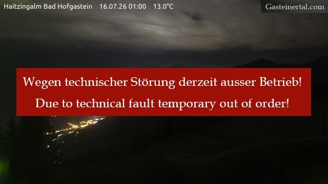 Archived image Webcam Haitzingalm View - Bad Hofgastein