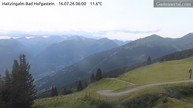 Archiv Foto Webcam Bad Hofgastein: Ausblick Haitzingalm