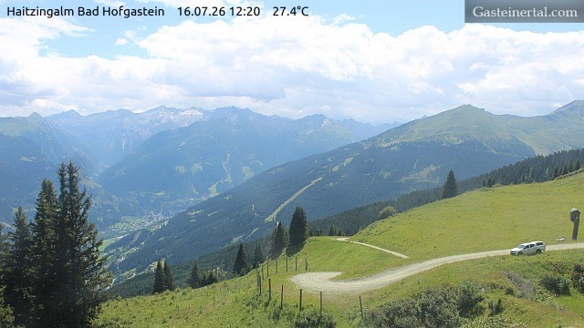 Archiv Foto Webcam Bad Hofgastein: Ausblick Haitzingalm