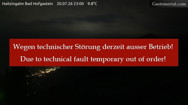 Archiv Foto Webcam Bad Hofgastein: Ausblick Haitzingalm