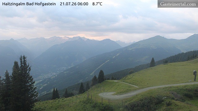 Archiv Foto Webcam Bad Hofgastein: Ausblick Haitzingalm
