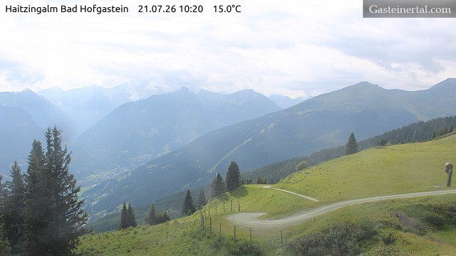 Archiv Foto Webcam Bad Hofgastein: Ausblick Haitzingalm