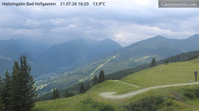 Archiv Foto Webcam Bad Hofgastein: Ausblick Haitzingalm