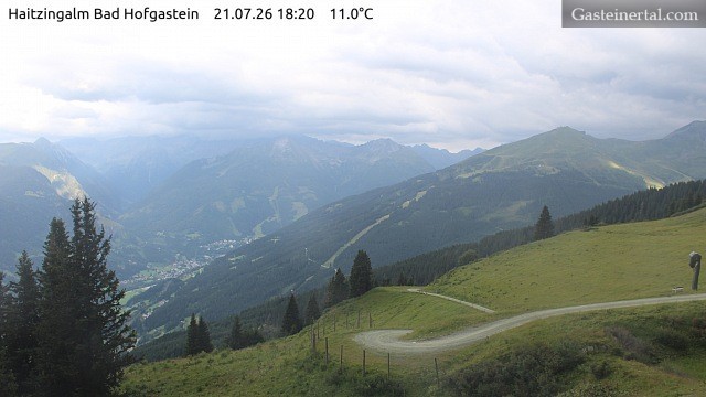 Archiv Foto Webcam Bad Hofgastein: Ausblick Haitzingalm