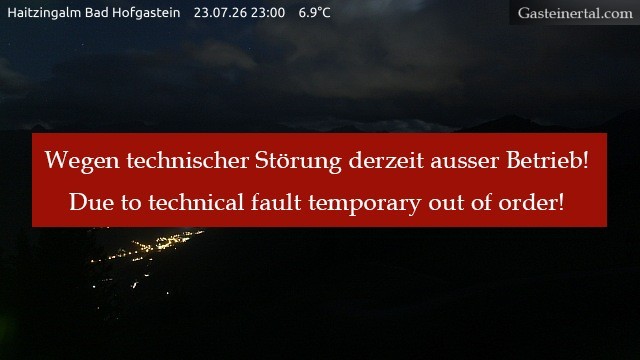Archiv Foto Webcam Bad Hofgastein: Ausblick Haitzingalm