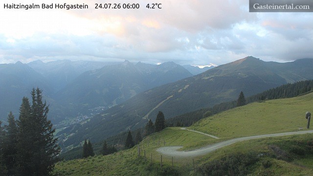 Archiv Foto Webcam Bad Hofgastein: Ausblick Haitzingalm