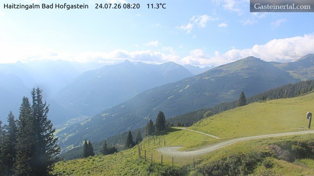 Archiv Foto Webcam Bad Hofgastein: Ausblick Haitzingalm