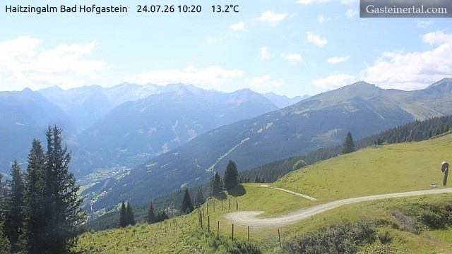 Archiv Foto Webcam Bad Hofgastein: Ausblick Haitzingalm
