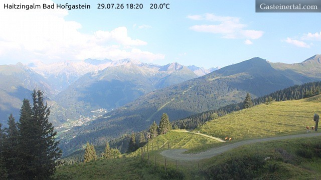 Archiv Foto Webcam Bad Hofgastein: Ausblick Haitzingalm