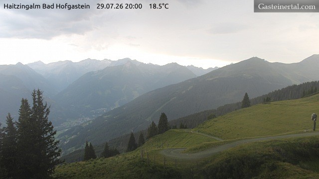 Archiv Foto Webcam Bad Hofgastein: Ausblick Haitzingalm