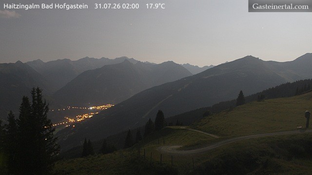 Archiv Foto Webcam Bad Hofgastein: Ausblick Haitzingalm