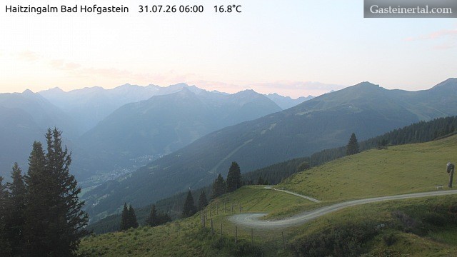 Archiv Foto Webcam Bad Hofgastein: Ausblick Haitzingalm