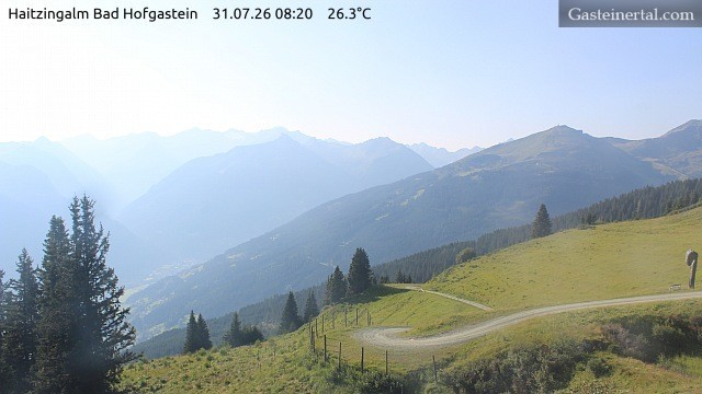 Archiv Foto Webcam Bad Hofgastein: Ausblick Haitzingalm