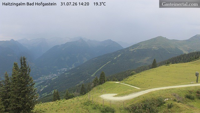 Archiv Foto Webcam Bad Hofgastein: Ausblick Haitzingalm