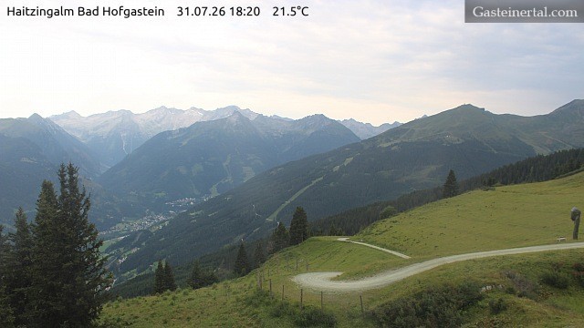 Archiv Foto Webcam Bad Hofgastein: Ausblick Haitzingalm